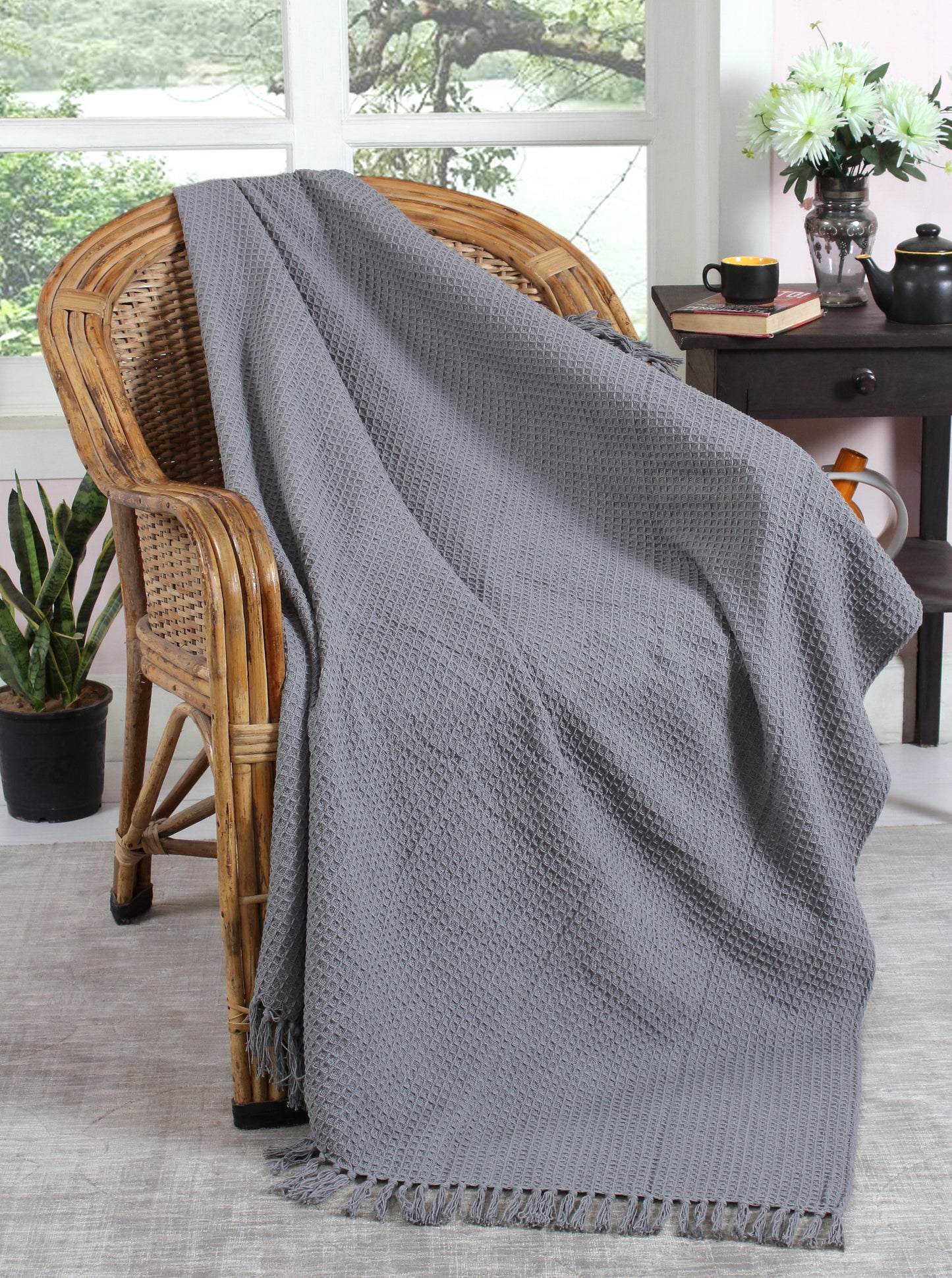 Honeycomb Cotton Throw