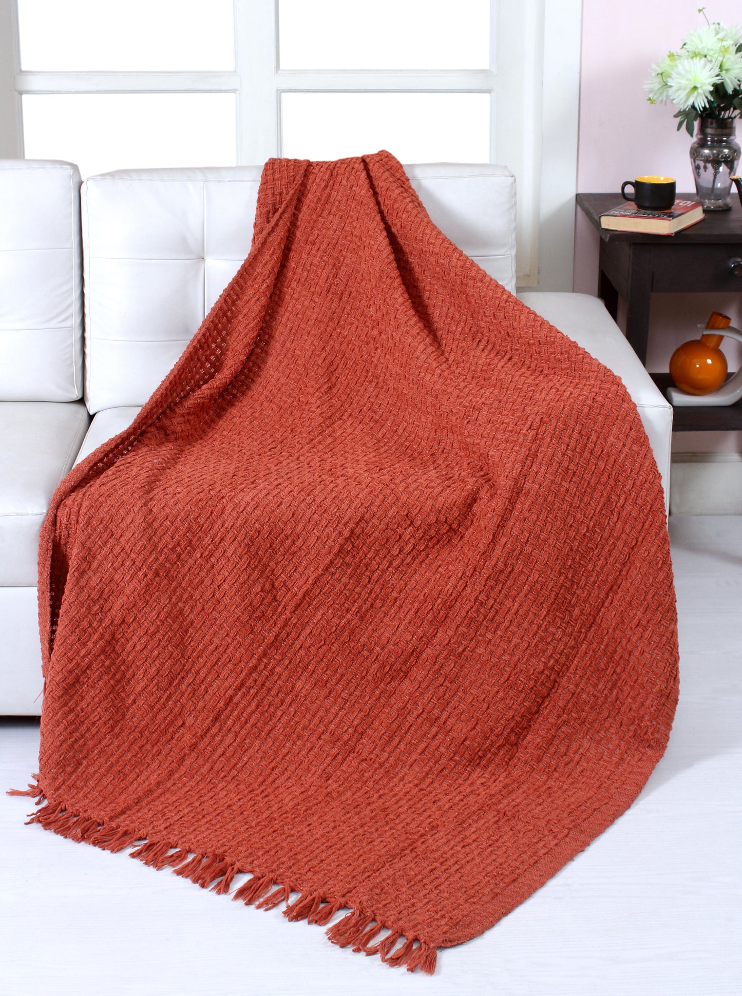 Chenille Basket Weave Throw