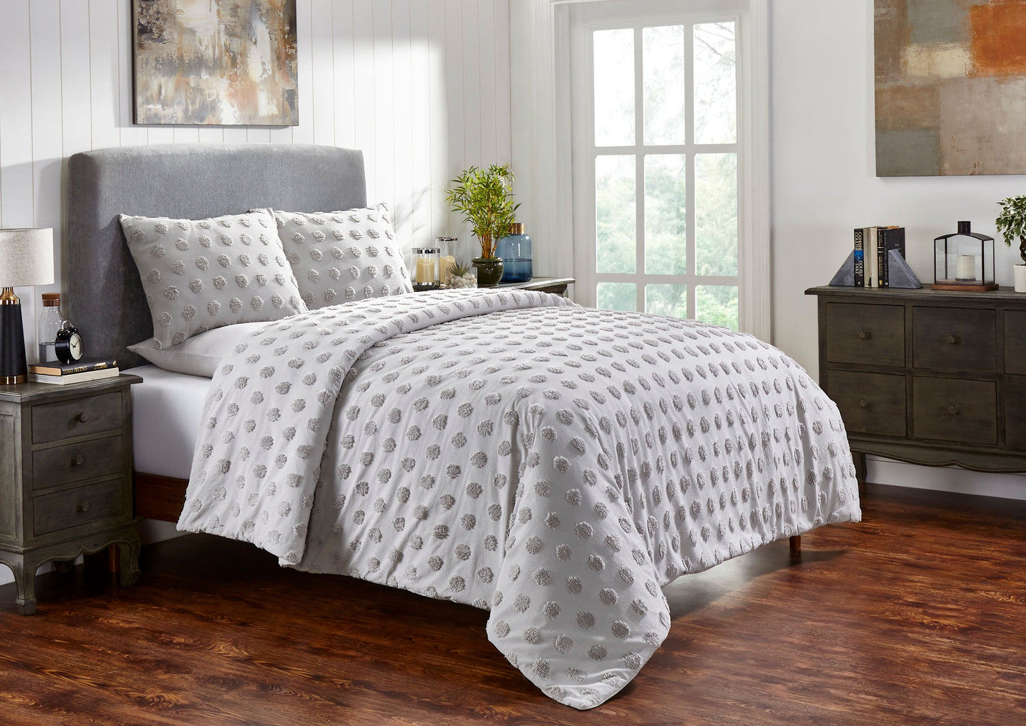 Venice Tufted Cotton Duvet Cover Set