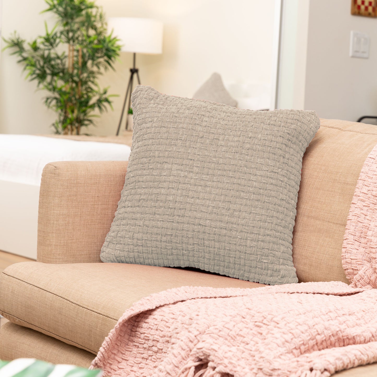 Chenille Basket Weave Cushion