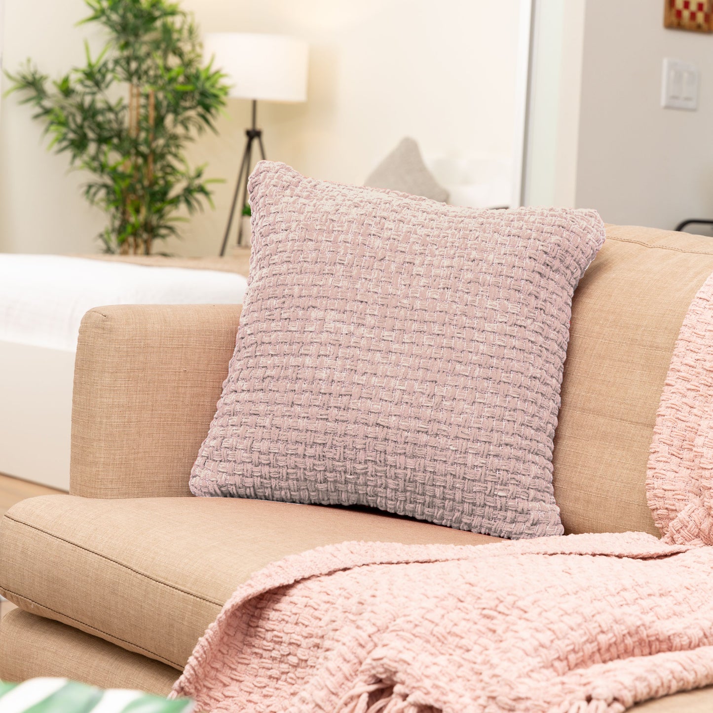 Chenille Basket Weave Cushion