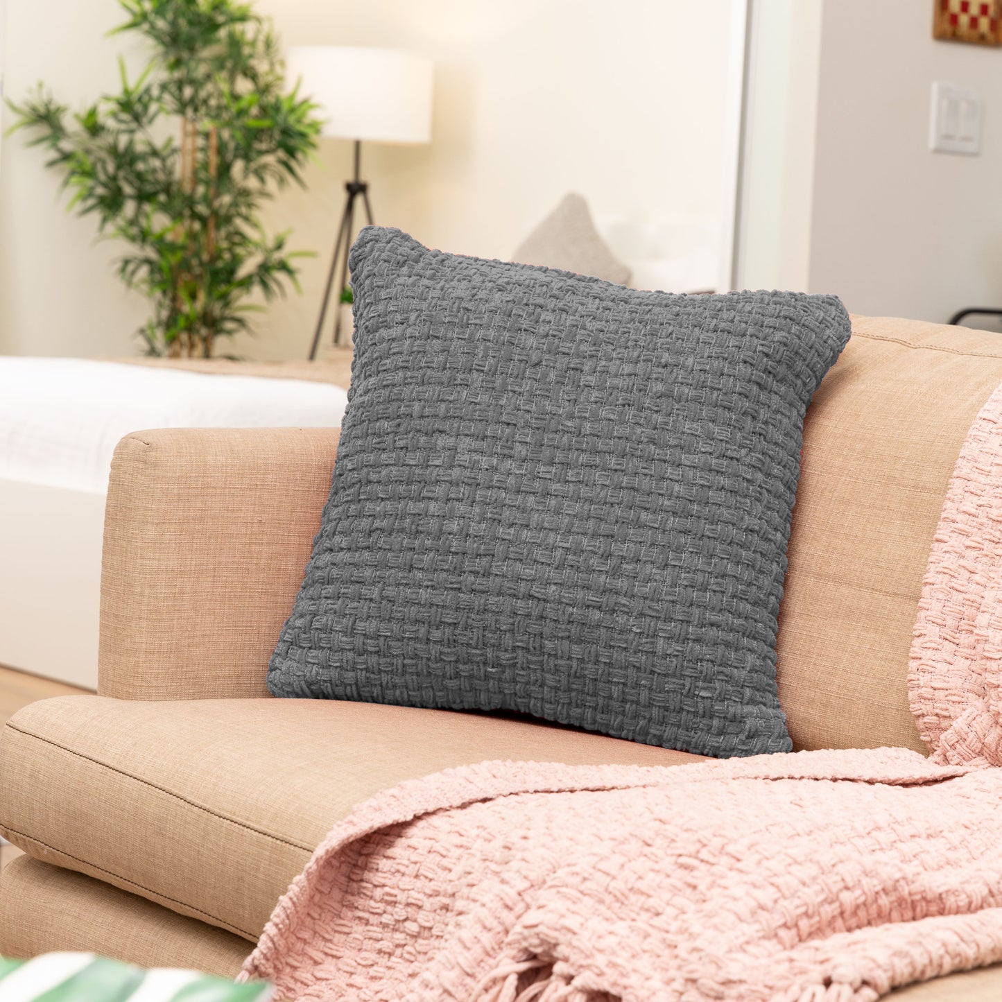 Chenille Basket Weave Cushion