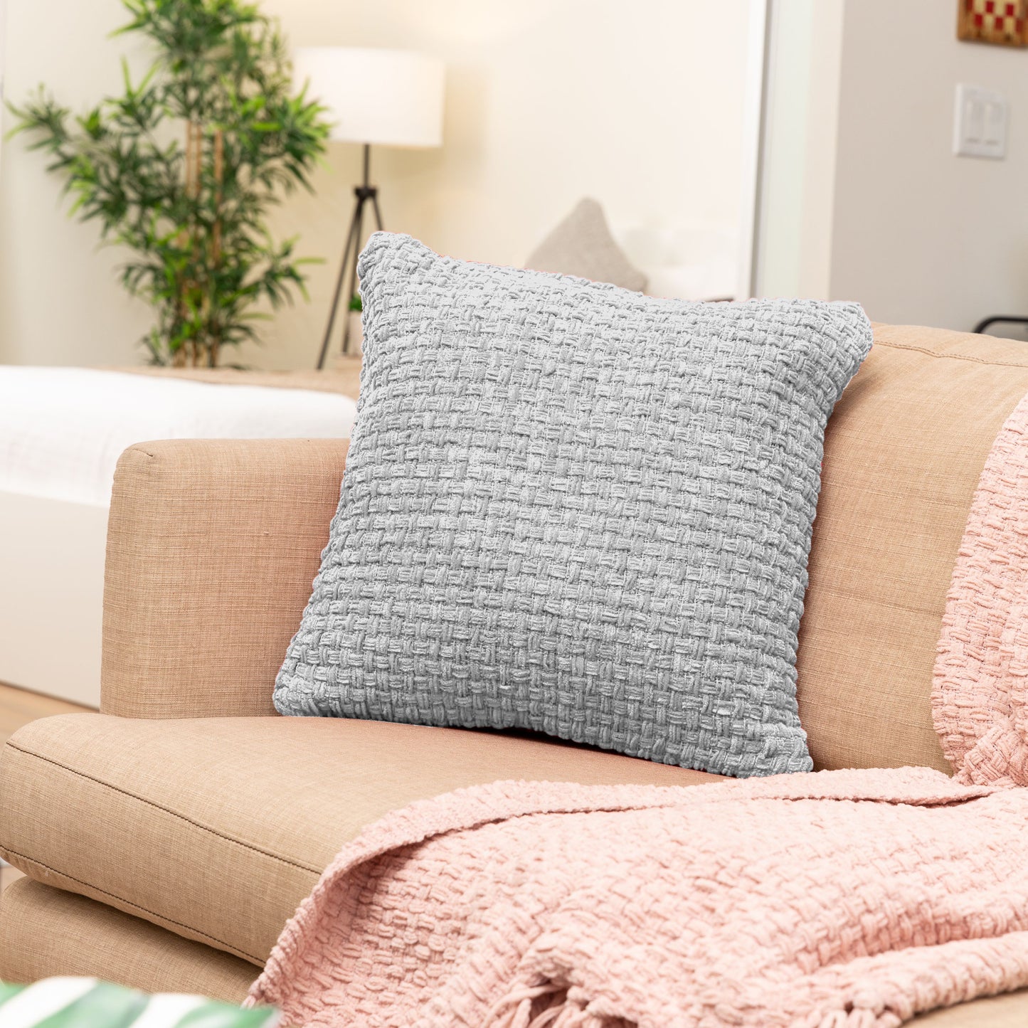 Chenille Basket Weave Cushion