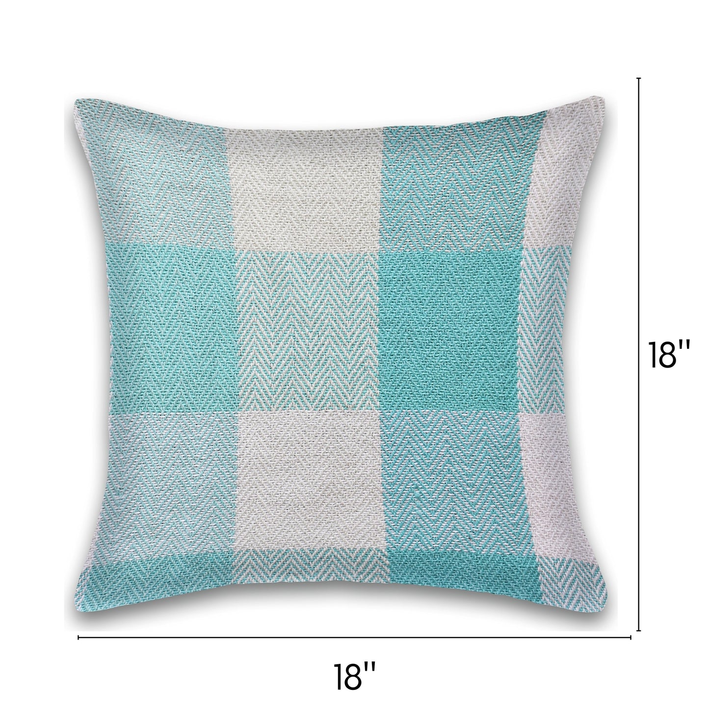 Herringbone Check Cotton Cushion with filler