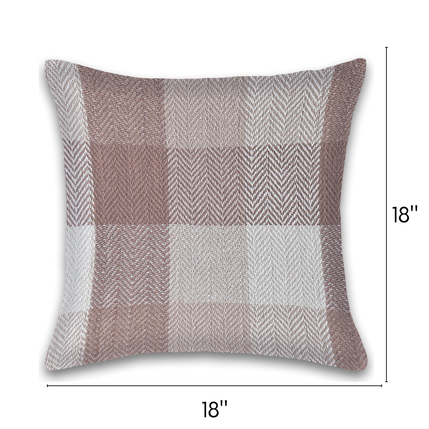 Herringbone Check Cotton Cushion with filler