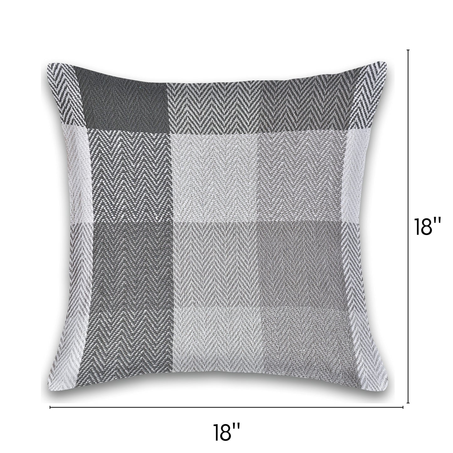Herringbone Check Cotton Cushion with filler