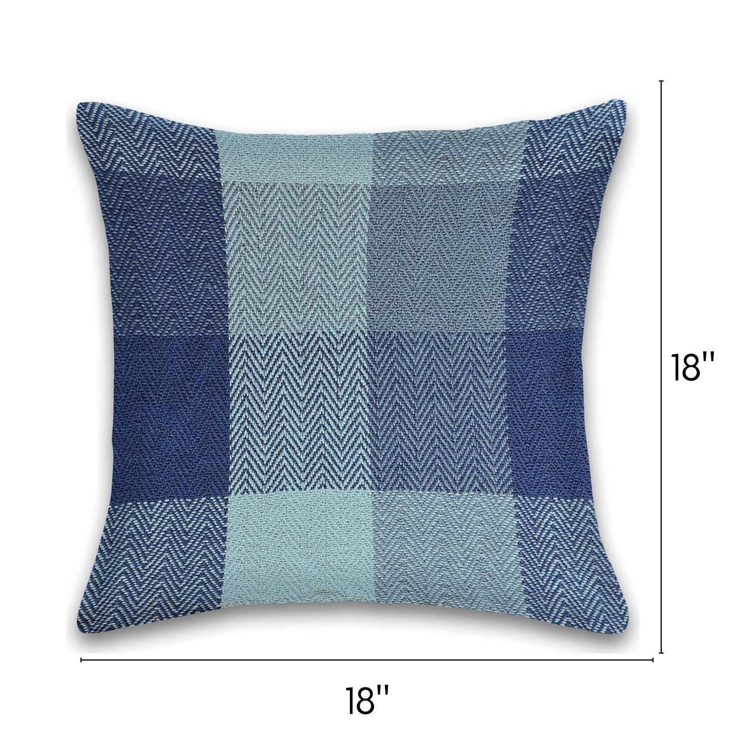 Herringbone Check Cotton Cushion with filler