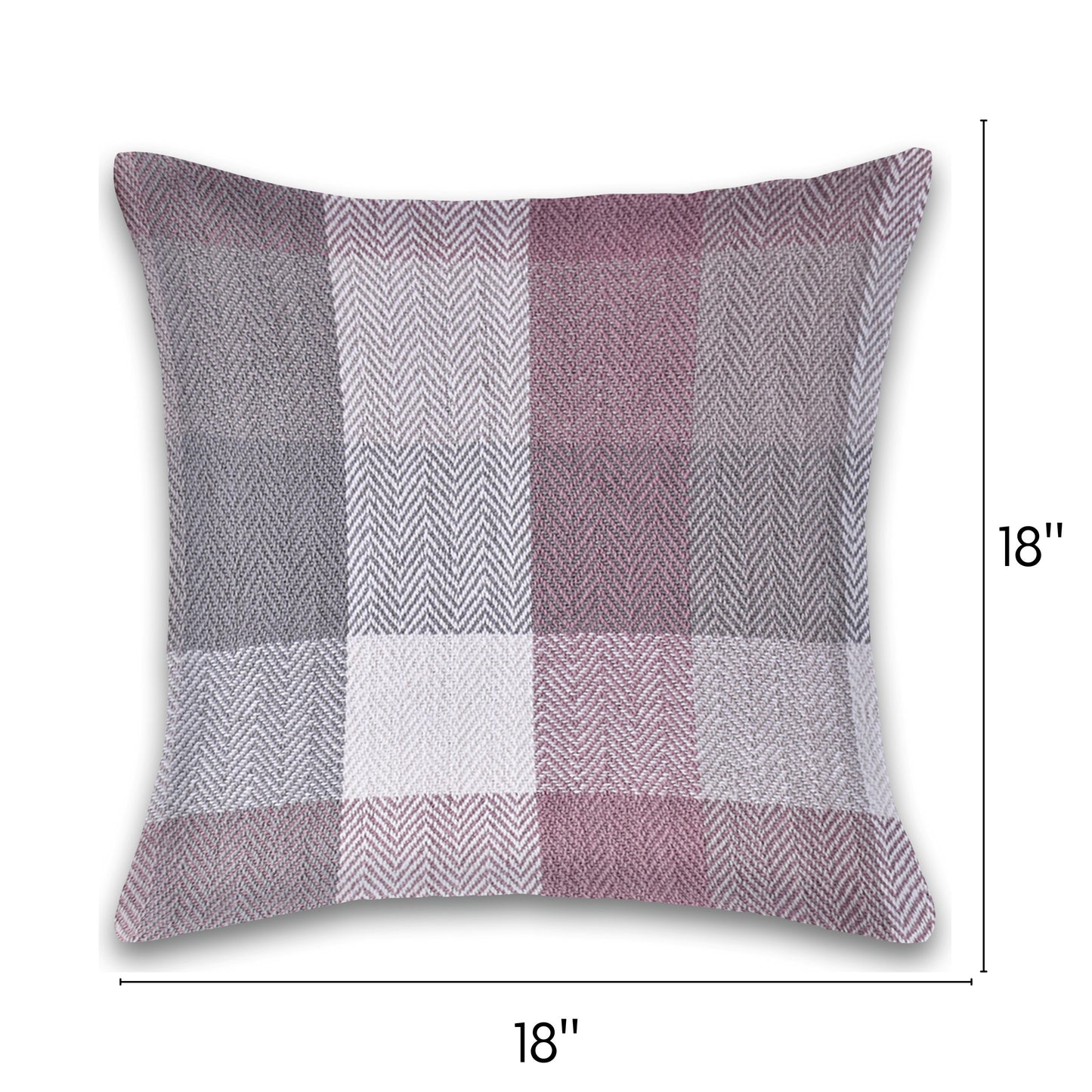 Herringbone Check Cotton Cushion with filler