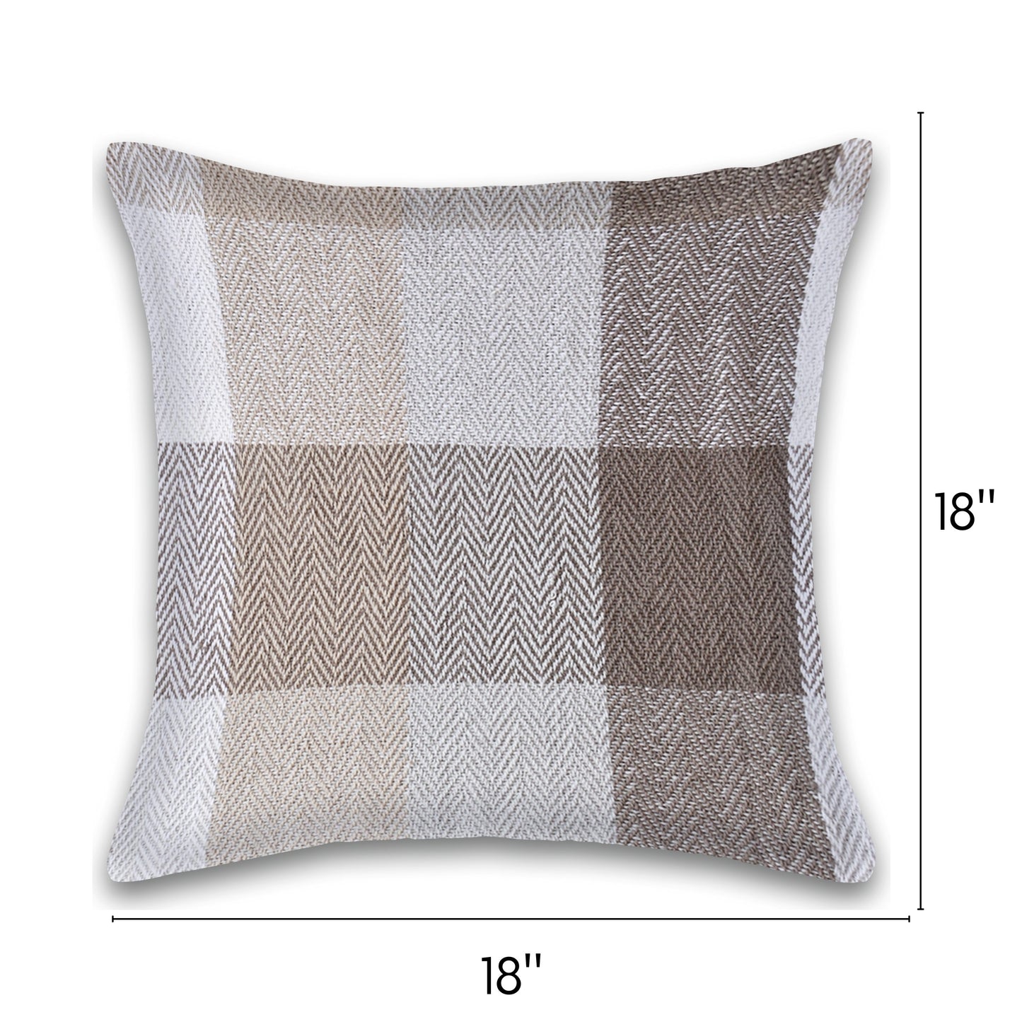 Herringbone Check Cotton Cushion with filler