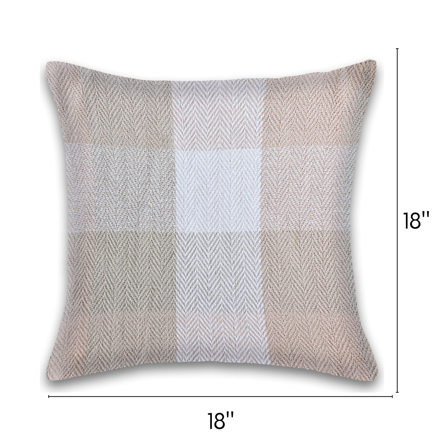 Herringbone Check Cotton Cushion with filler