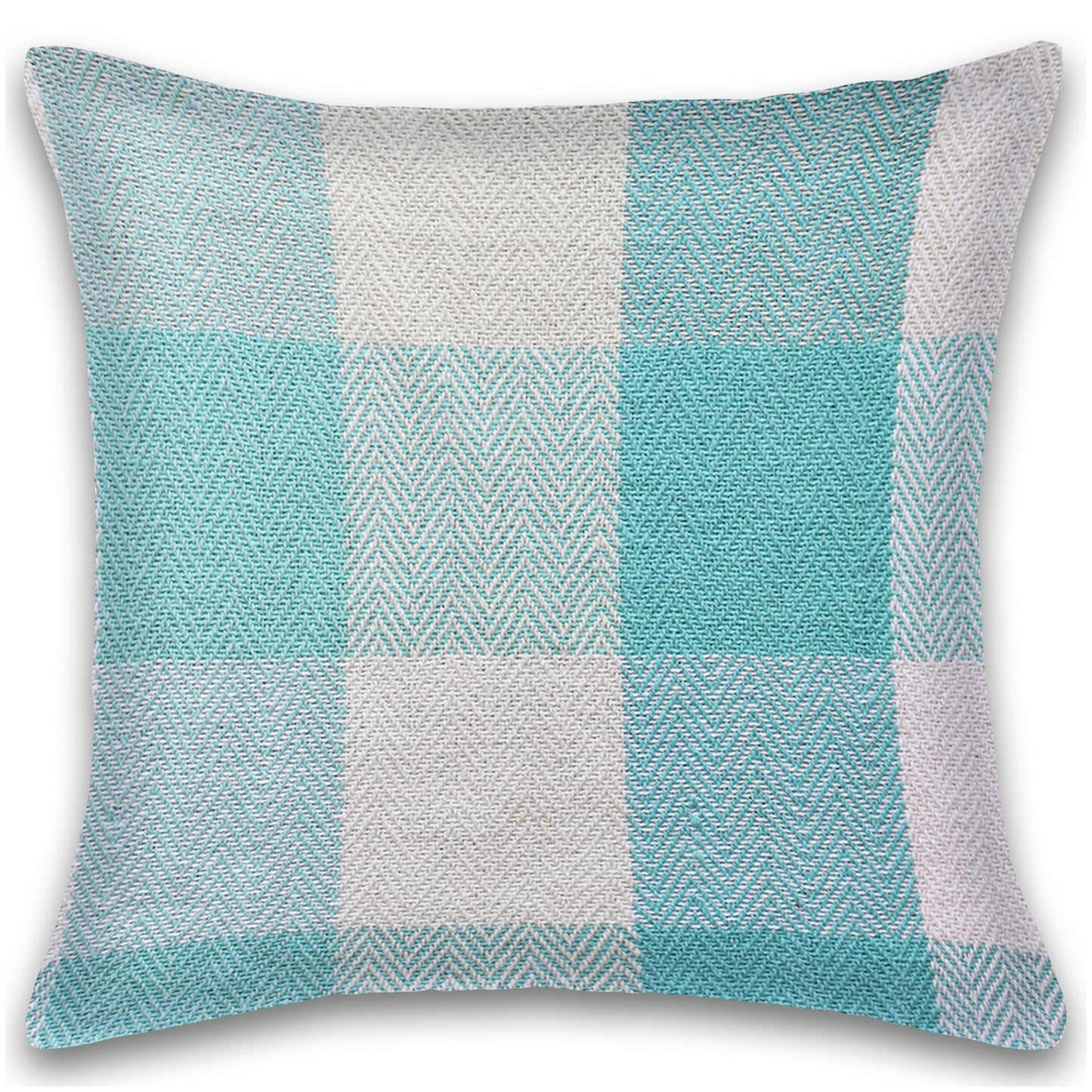 Herringbone Check Cotton Cushion with filler