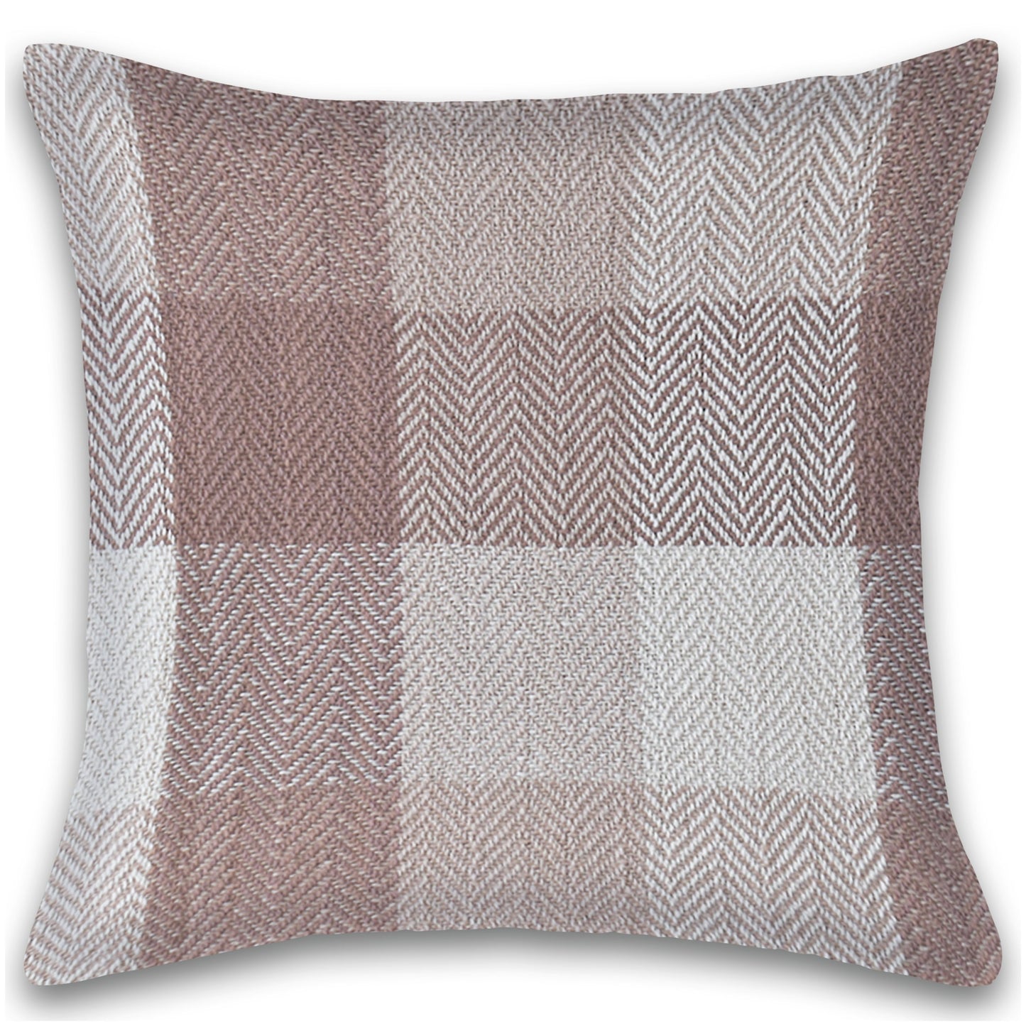 Herringbone Check Cotton Cushion with filler