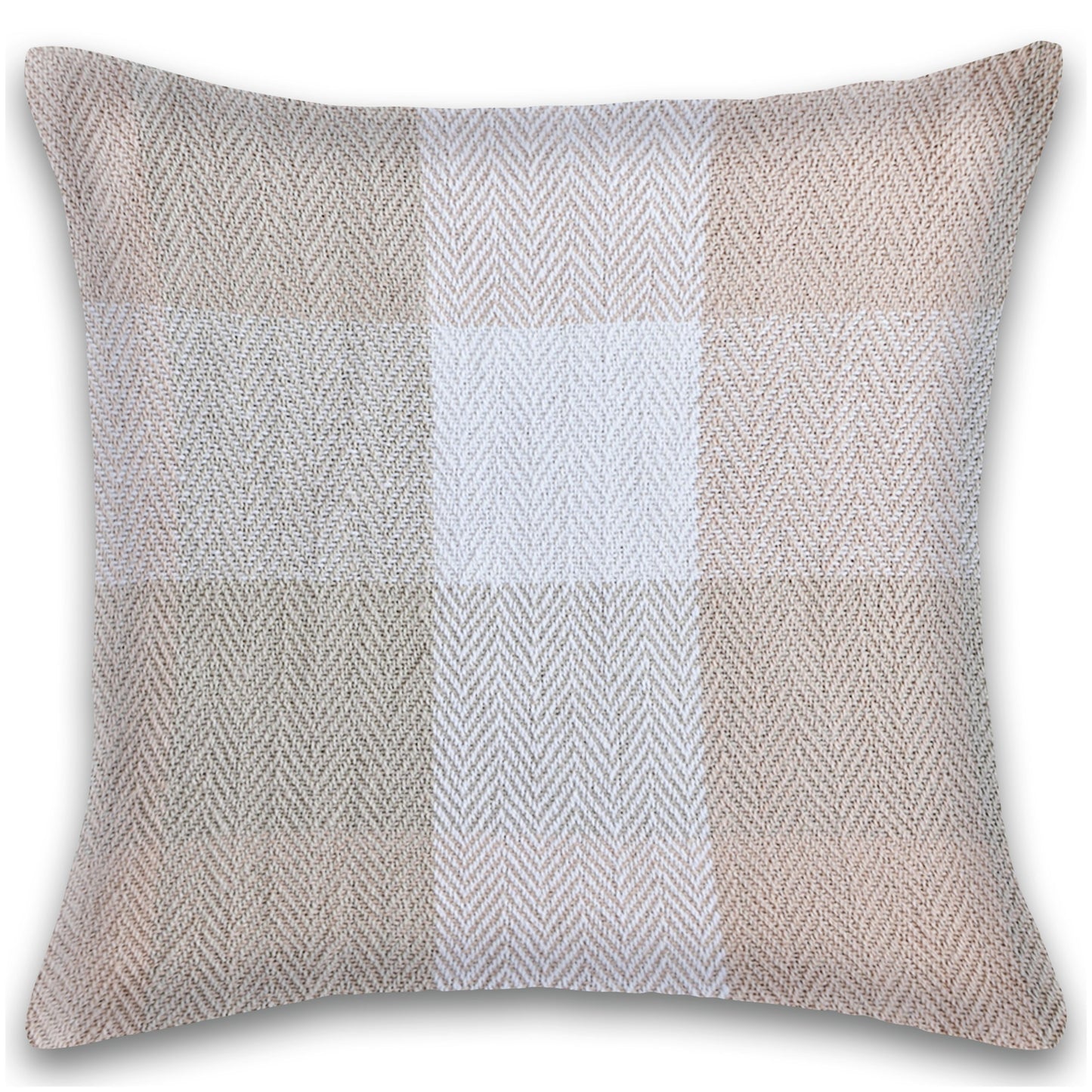 Herringbone Check Cotton Cushion with filler