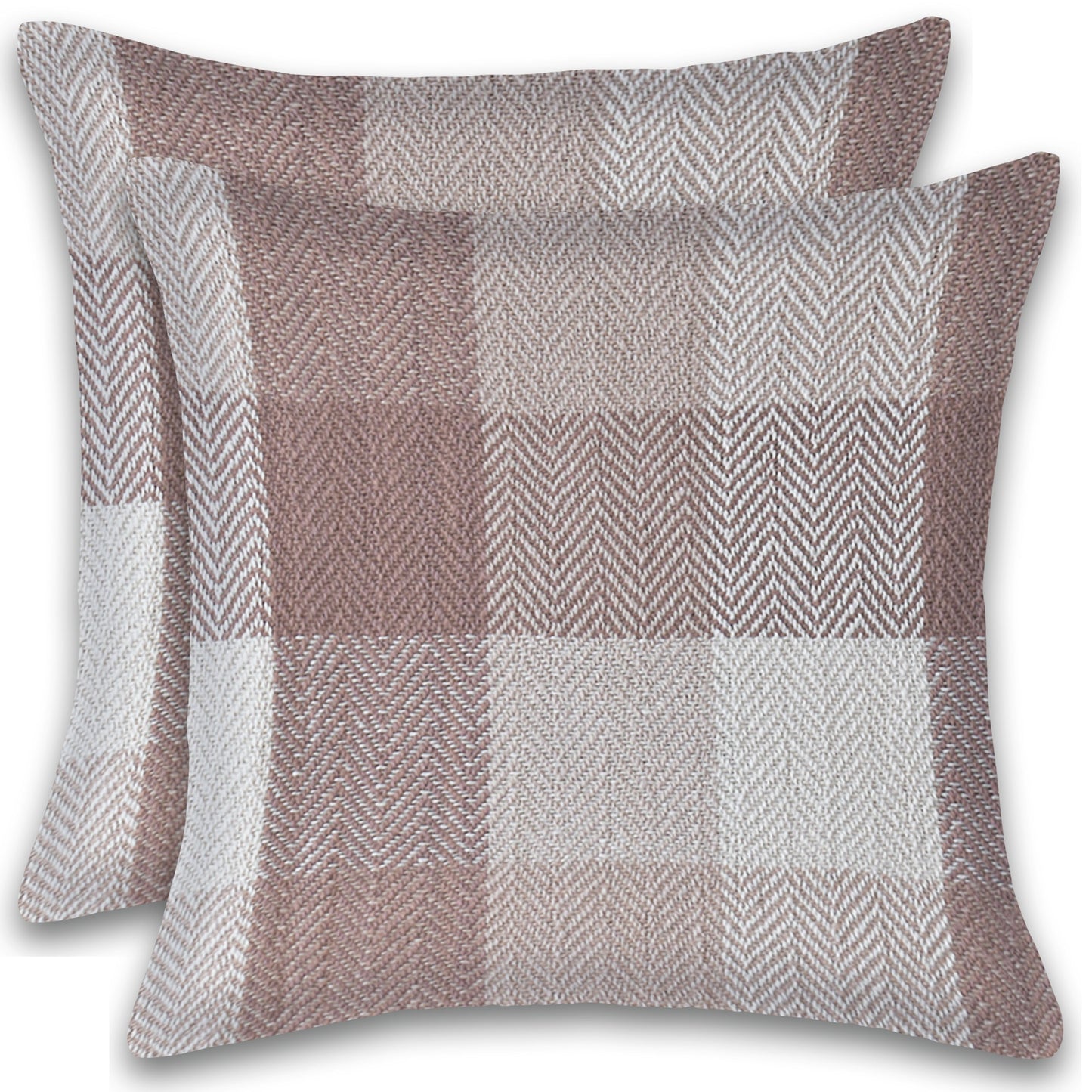 Herringbone Check Cotton Cushion with filler
