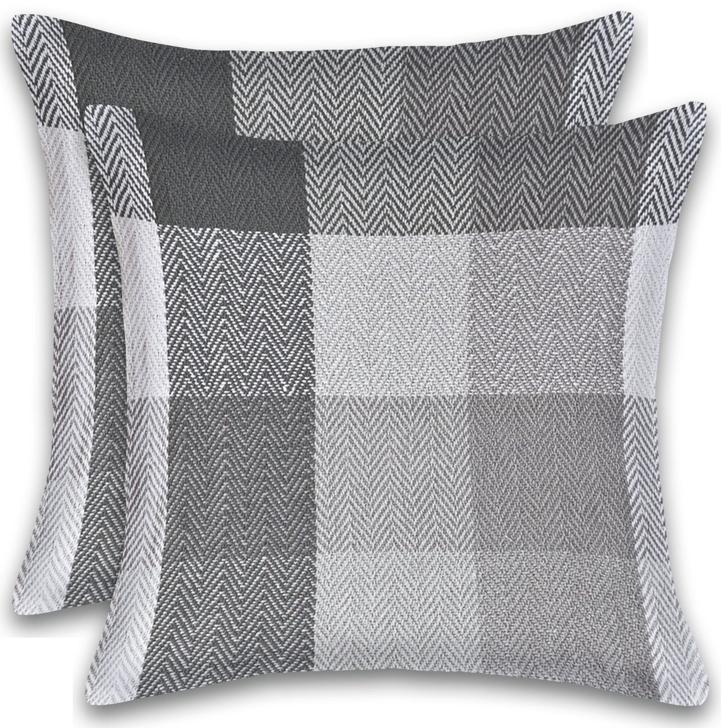 Herringbone Check Cotton Cushion with filler