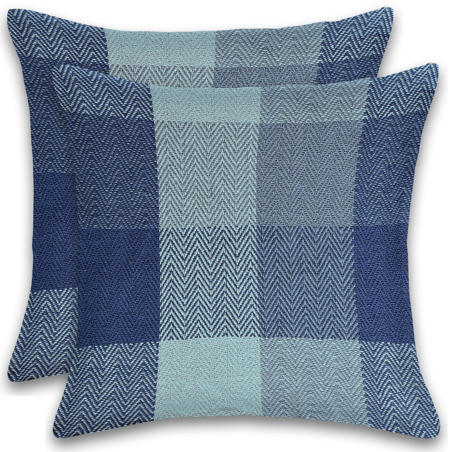 Herringbone Check Cotton Cushion with filler