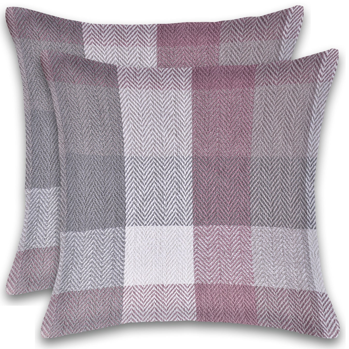 Herringbone Check Cotton Cushion with filler