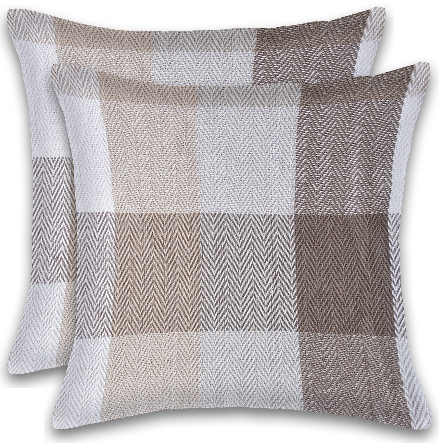 Herringbone Check Cotton Cushion with filler