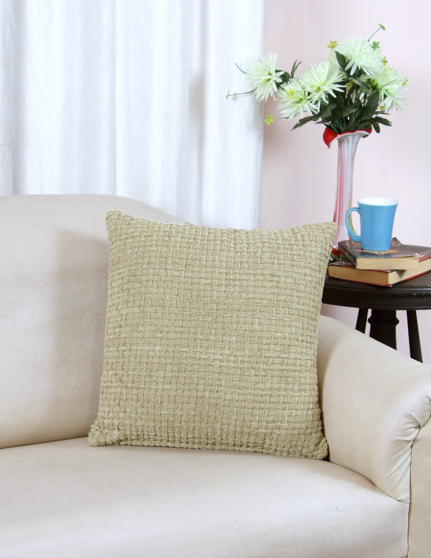 Chenille Basket Weave Cushion