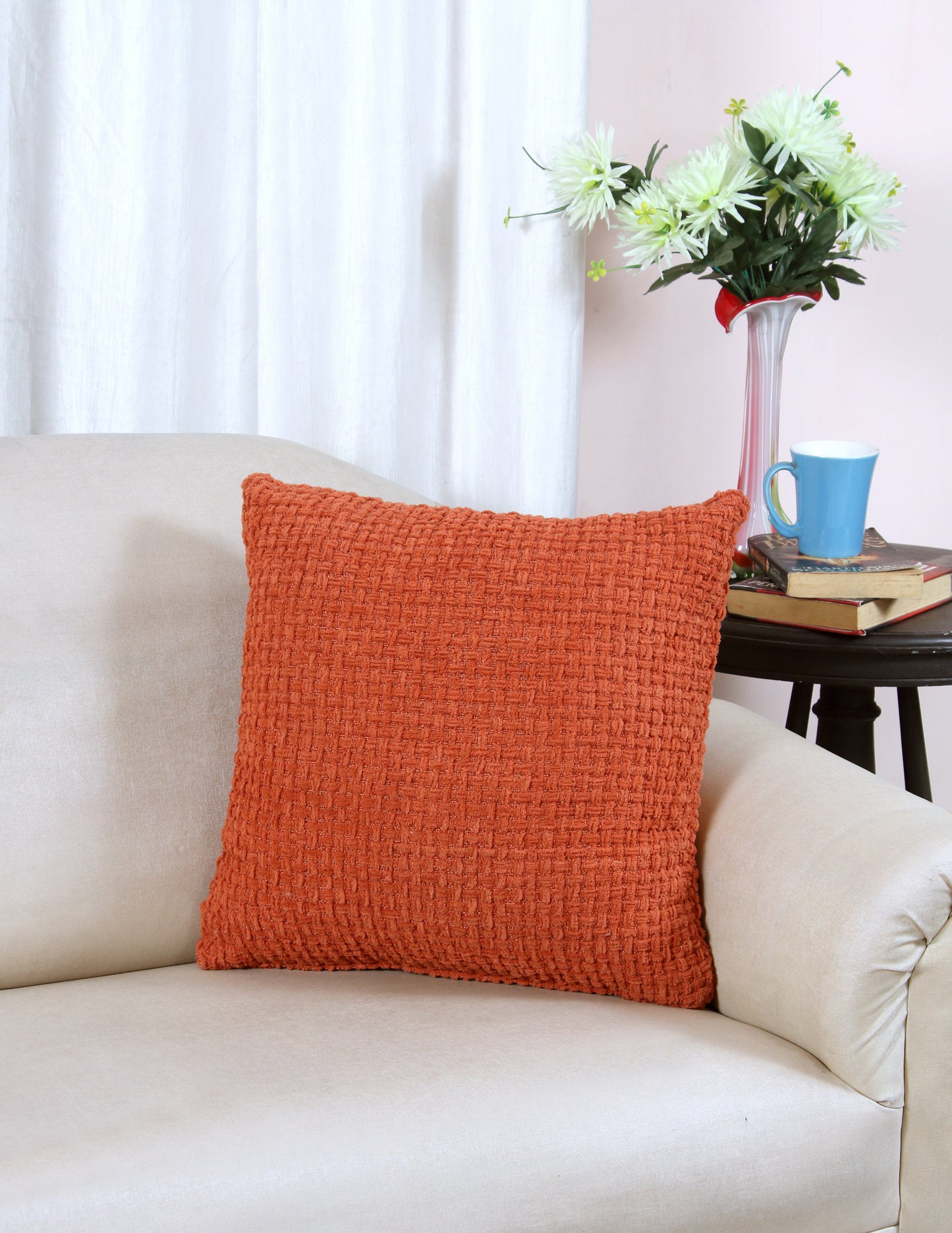 Chenille Basket Weave Cushion