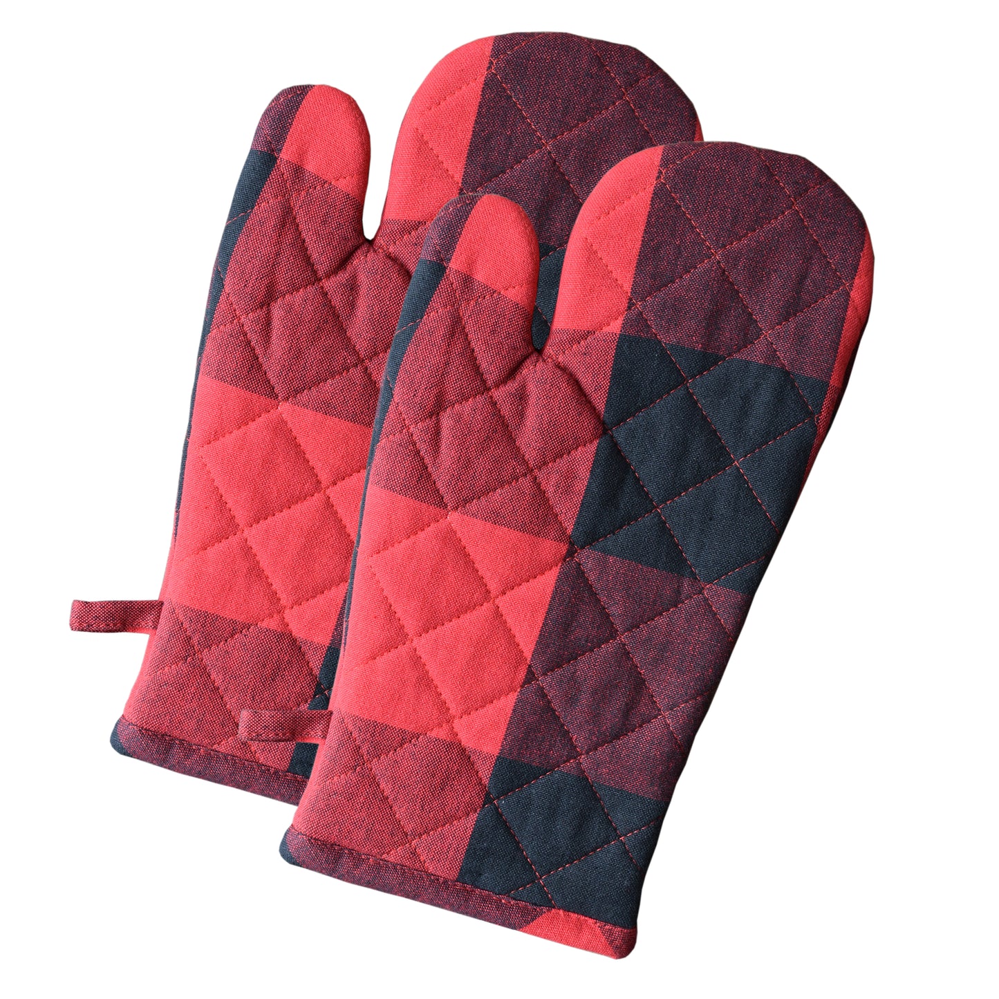Buffalo Check Cotton Oven Mittens - Set of 2