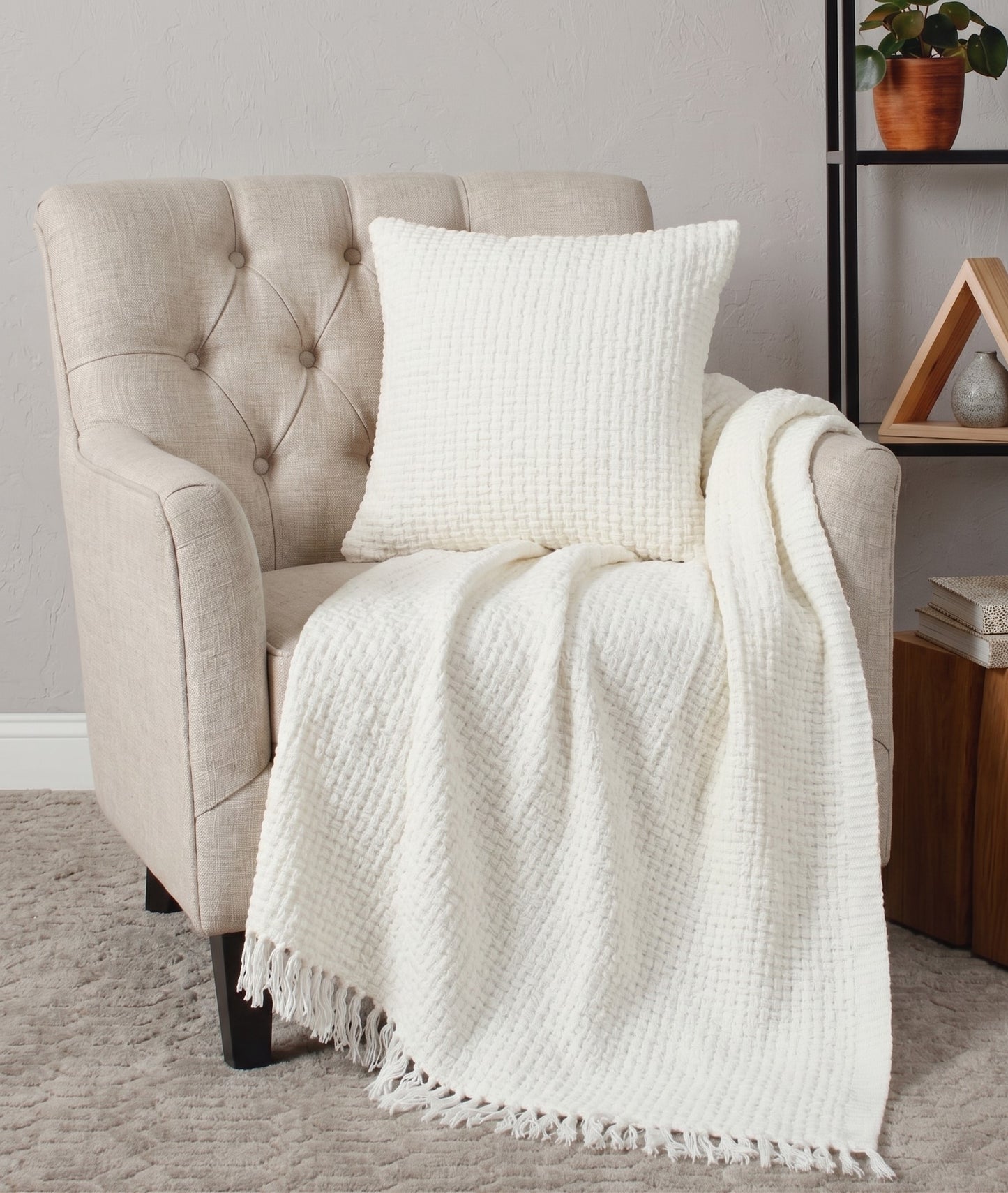 Chenille Basket Weave Throw