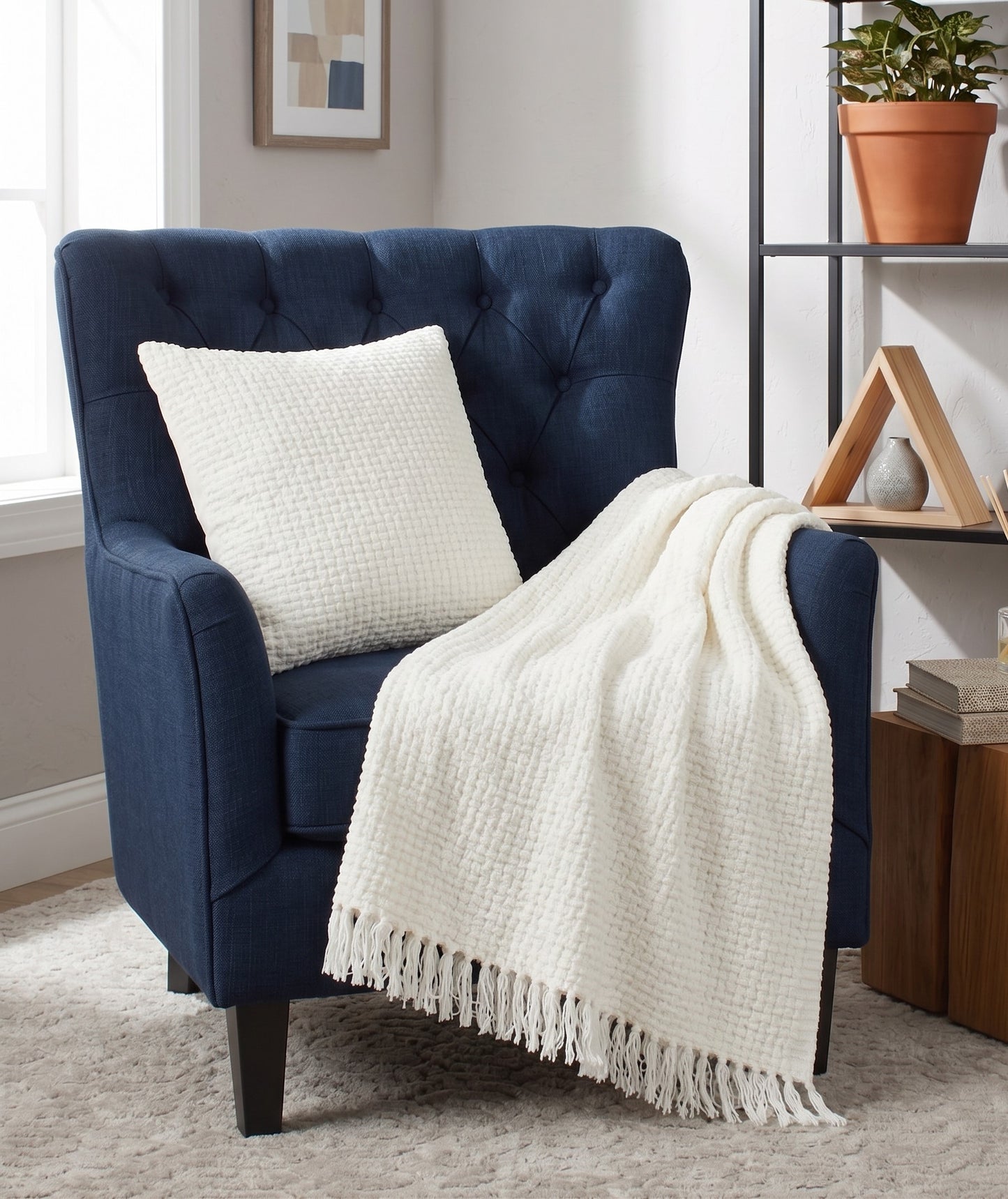 Chenille Basket Weave Throw