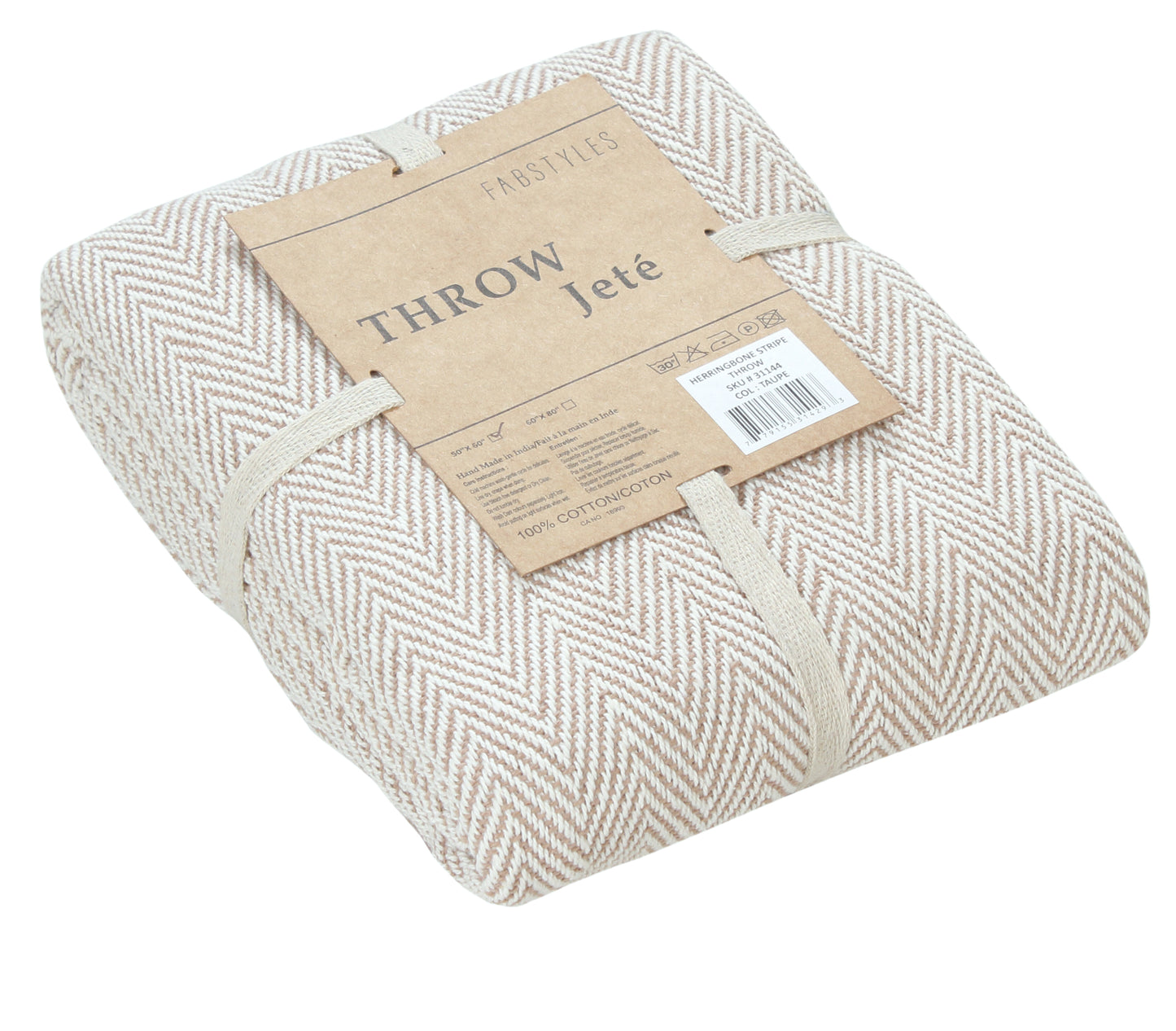 Herringbone Striped Cotton Throws