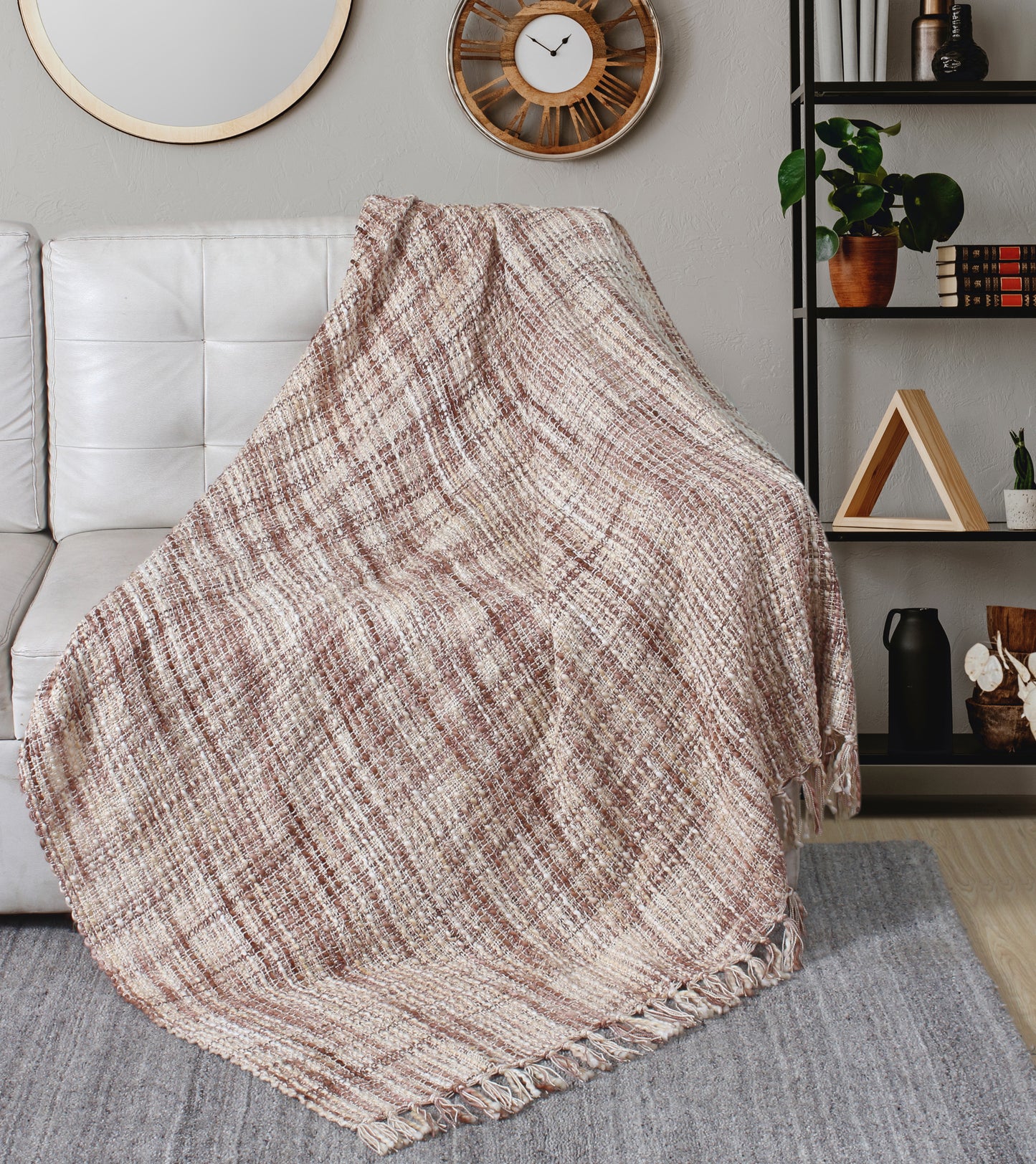 Florence Luxury Throw Blanket 50” x 60” – Soft & Cozy Decorative Throw for Sofa & Bed