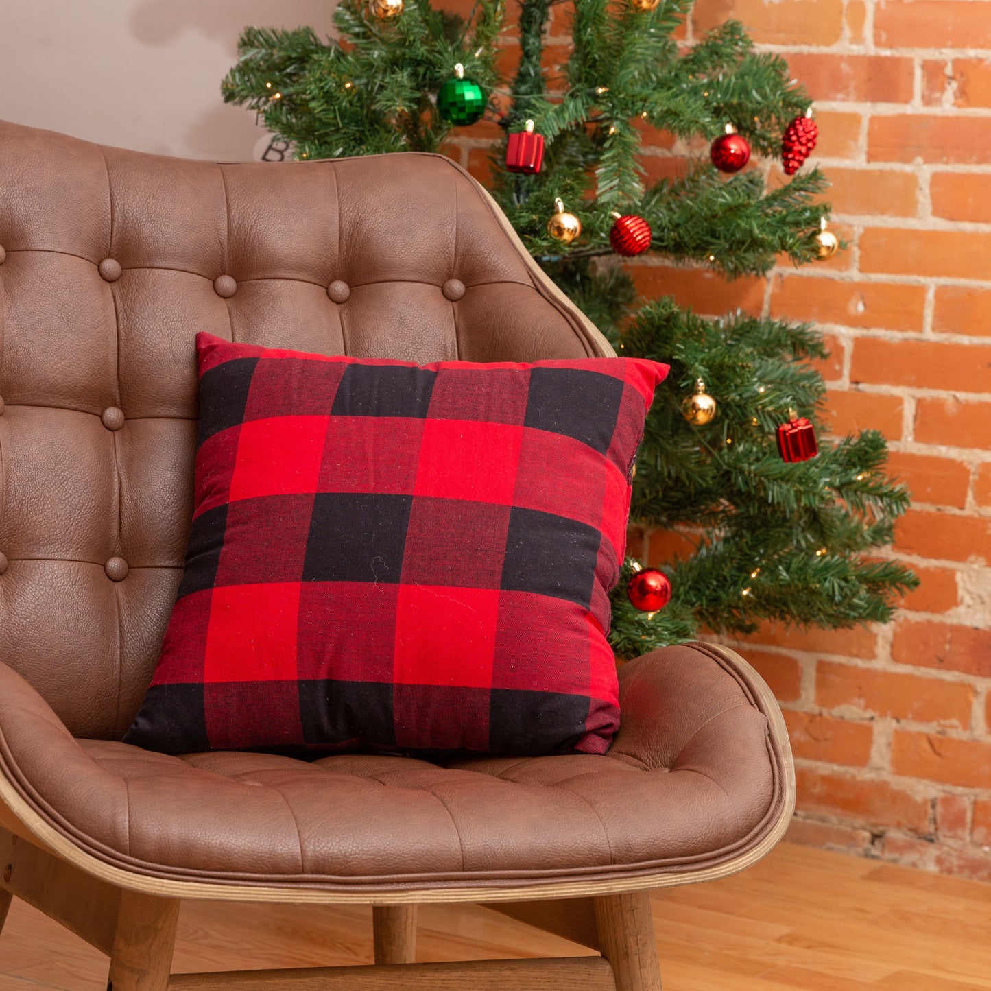 Buffalo Check Cotton Cushion with filler
