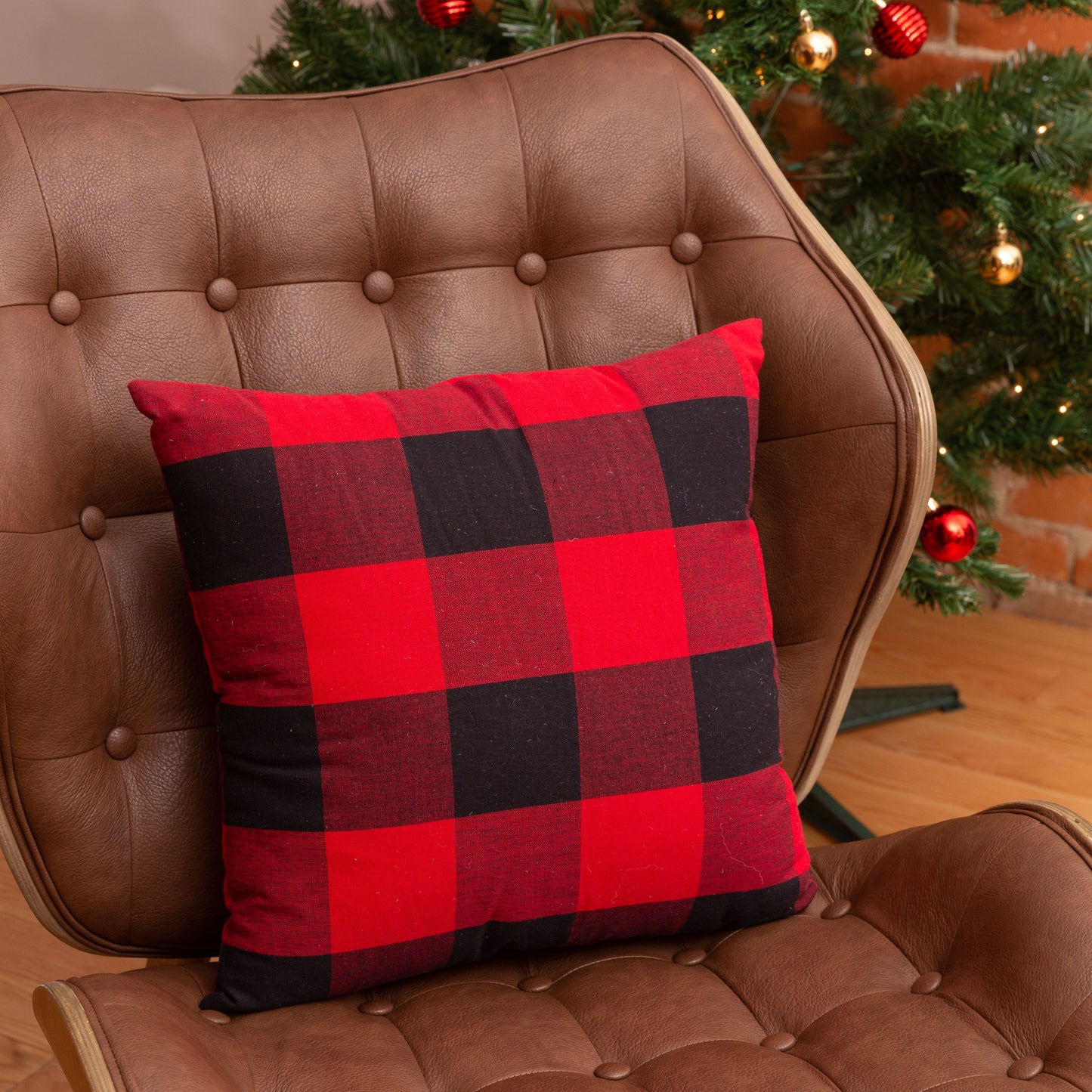 Buffalo Check Cotton Cushion with filler