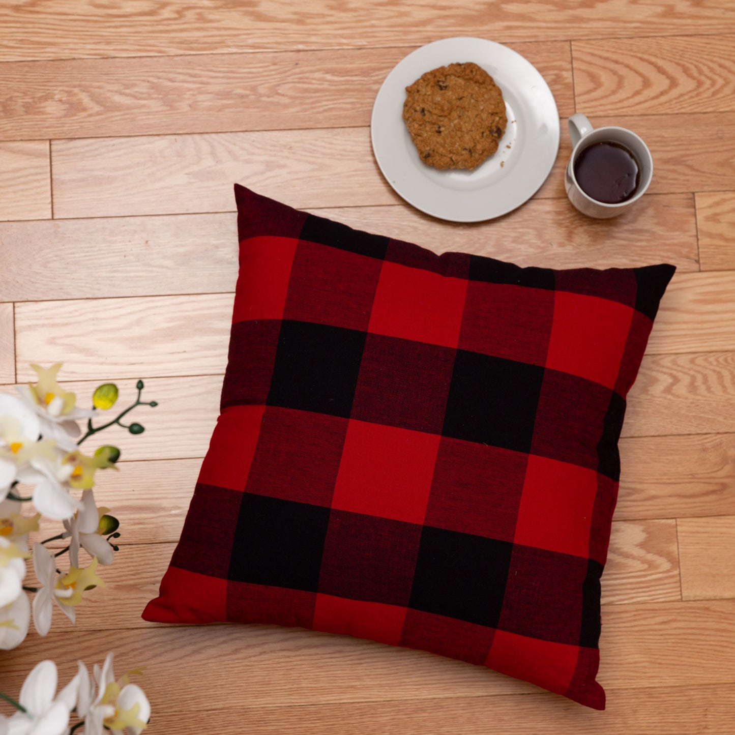 Buffalo Check Cotton Cushion with filler