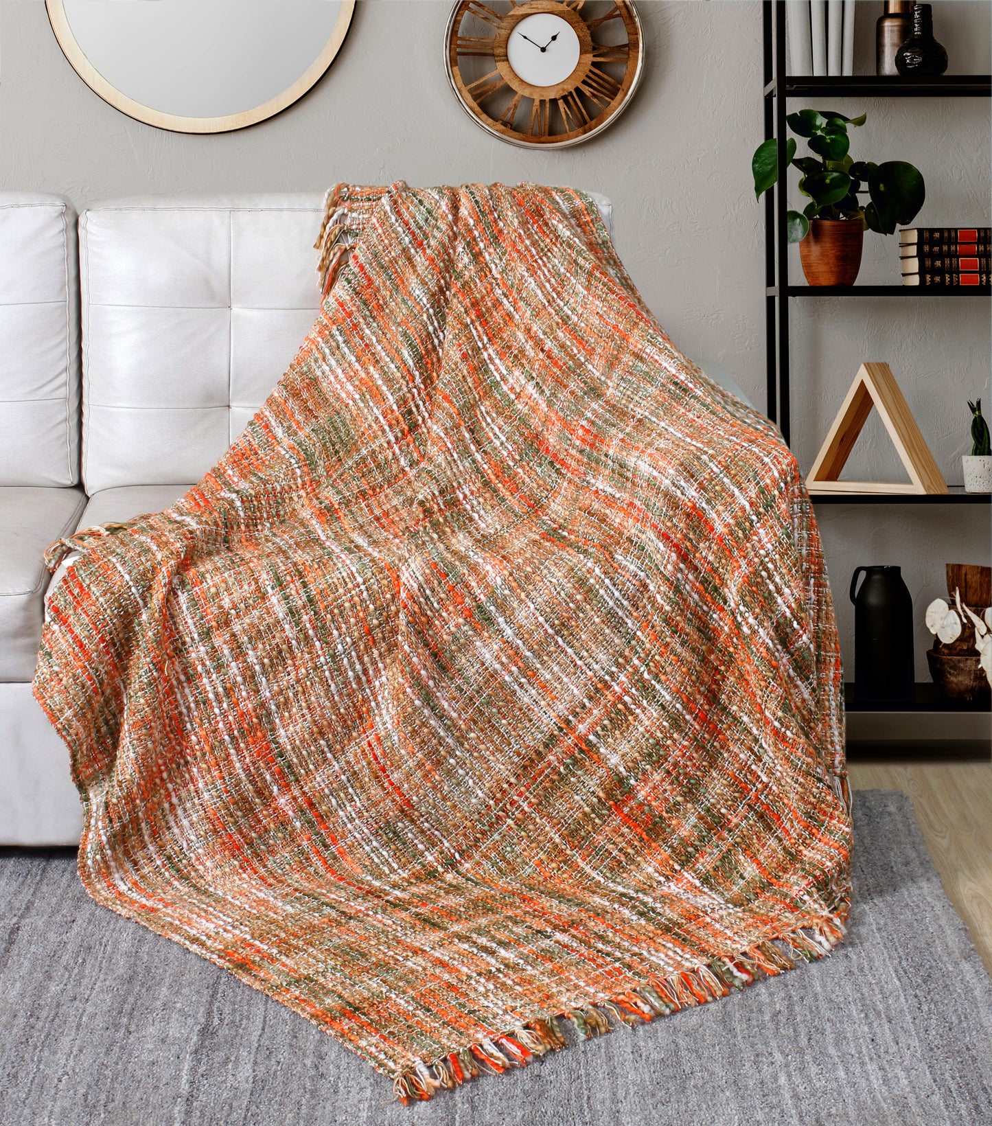 Florence Luxury Throw Blanket 50” x 60” – Soft & Cozy Decorative Throw for Sofa & Bed
