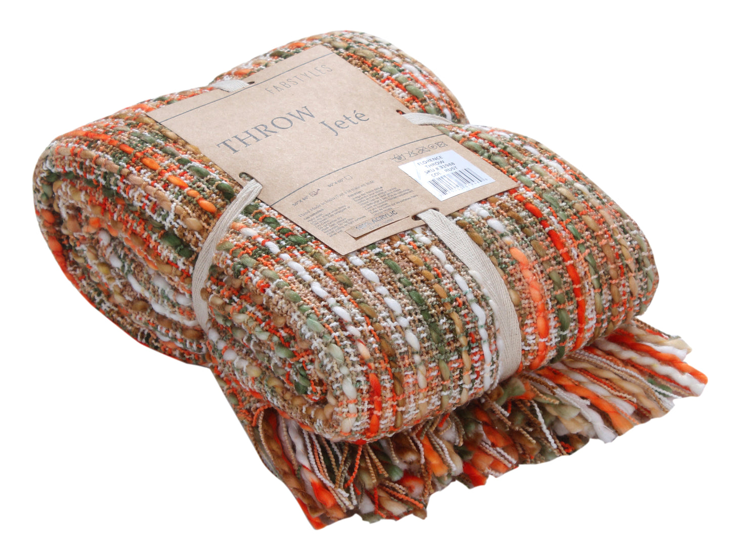 Florence Luxury Throw Blanket 50” x 60” – Soft & Cozy Decorative Throw for Sofa & Bed