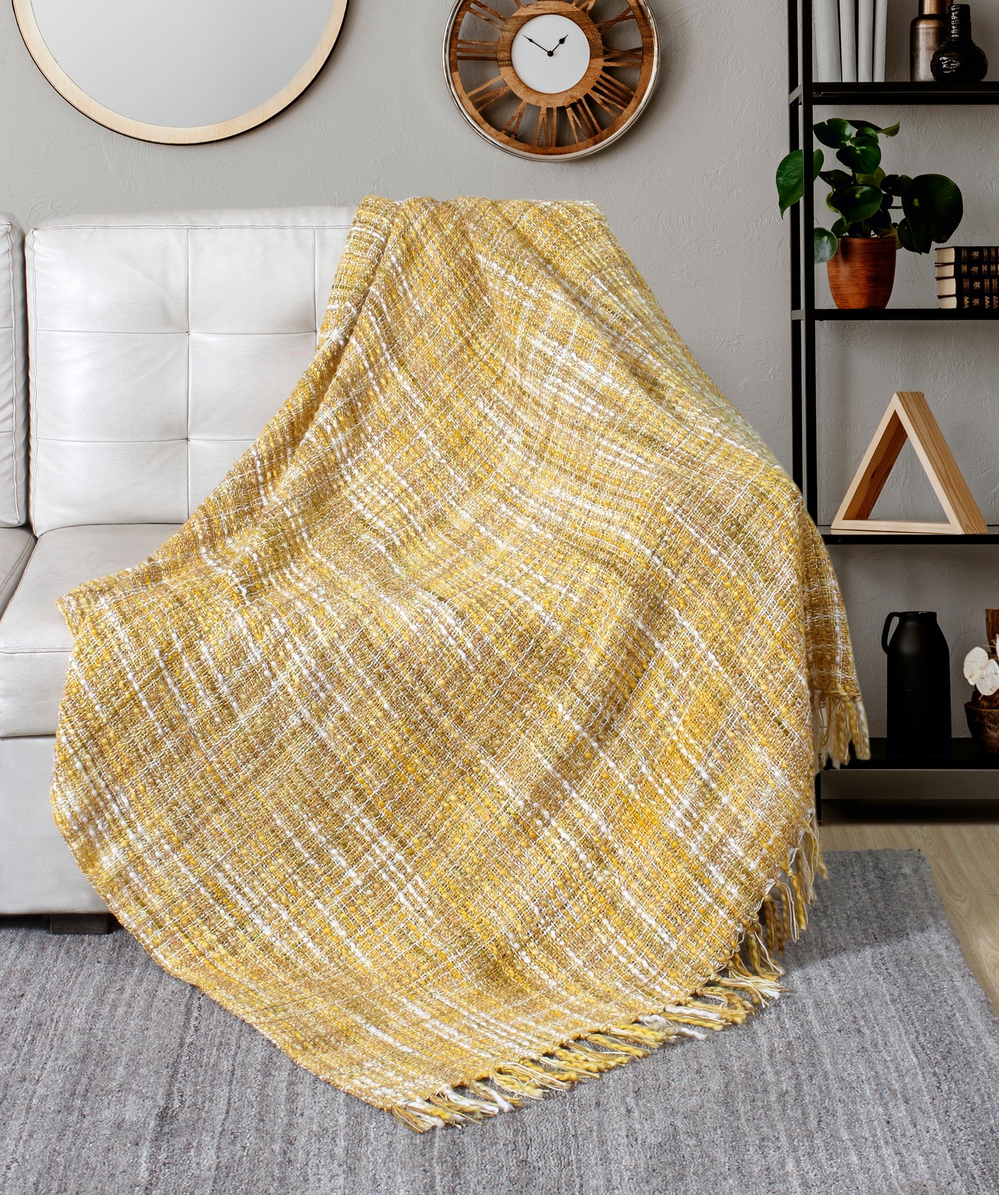 Florence Luxury Throw Blanket 50” x 60” – Soft & Cozy Decorative Throw for Sofa & Bed