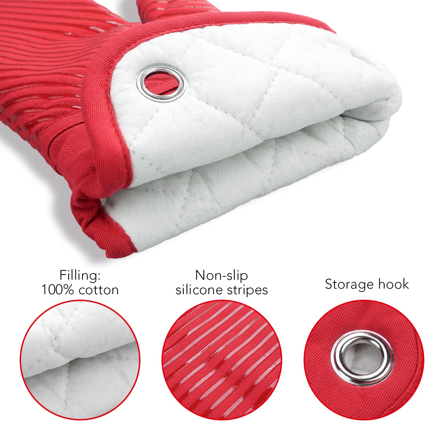 SILICON PRINT OVEN MITT-PAIR