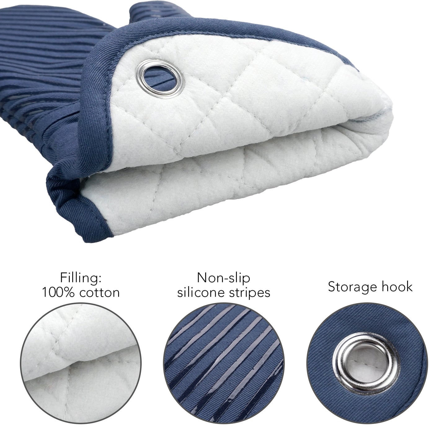 SILICON PRINT OVEN MITT-PAIR