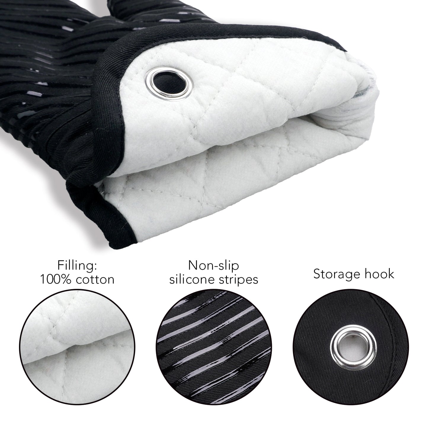 SILICON PRINT OVEN MITT-PAIR