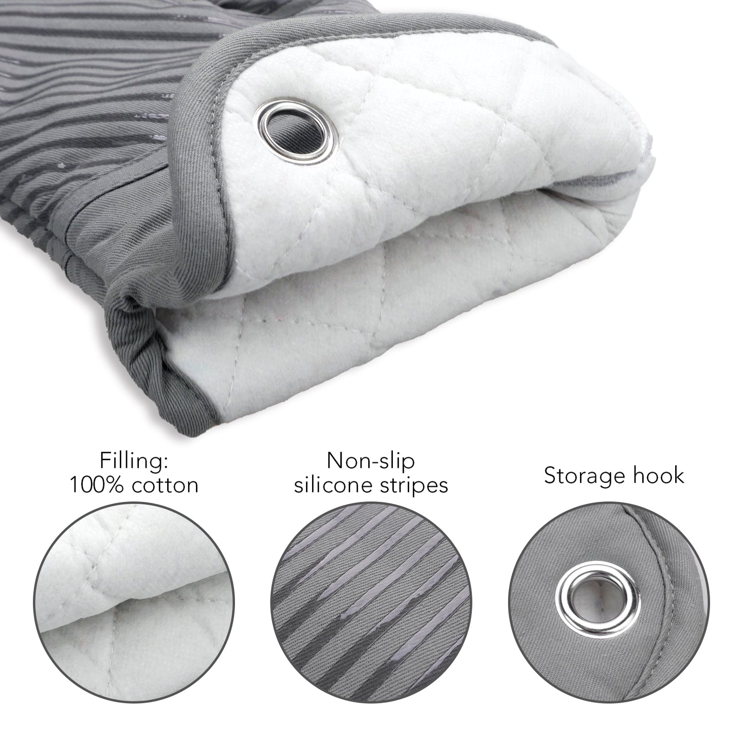 SILICON PRINT OVEN MITT-PAIR