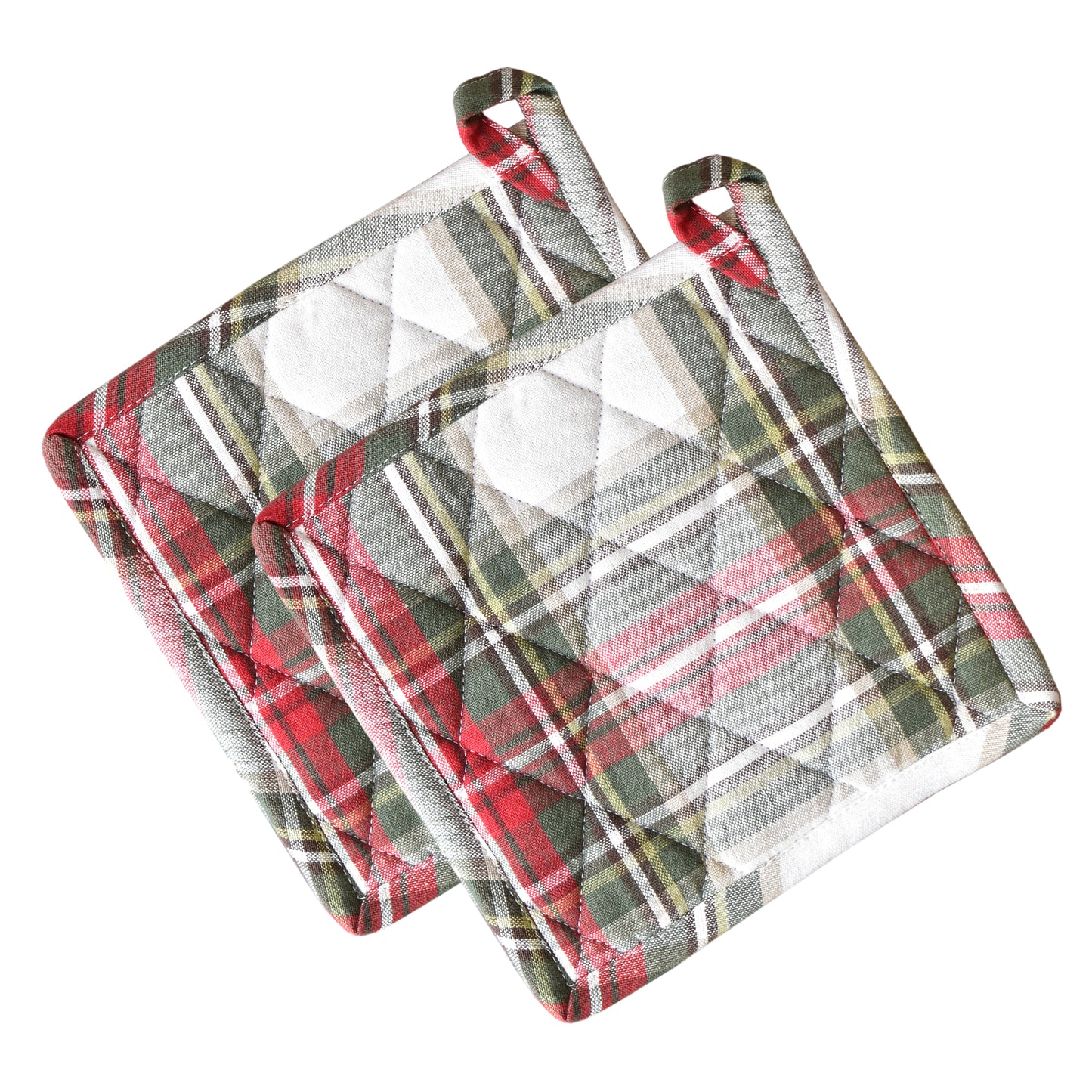Celebration Plaid Cotton Pot Holder - Set of 2