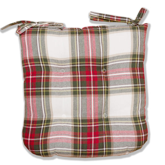 Celebration Plaid Cotton Chairpads