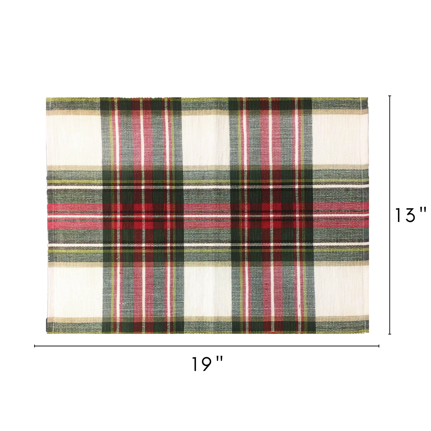 Celebration Plaid Cotton Placemats - Set of 4