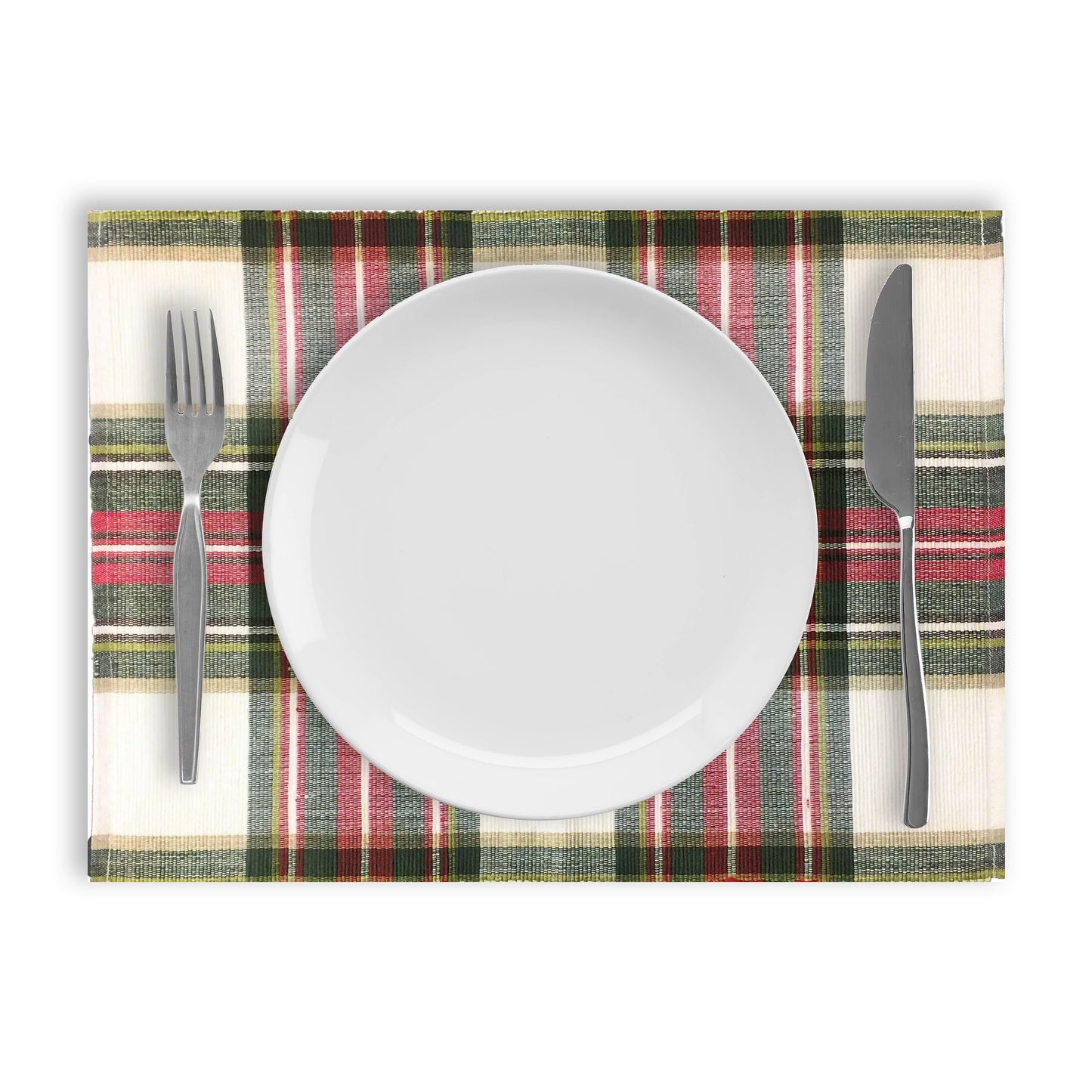 Celebration Plaid Cotton Placemats - Set of 4