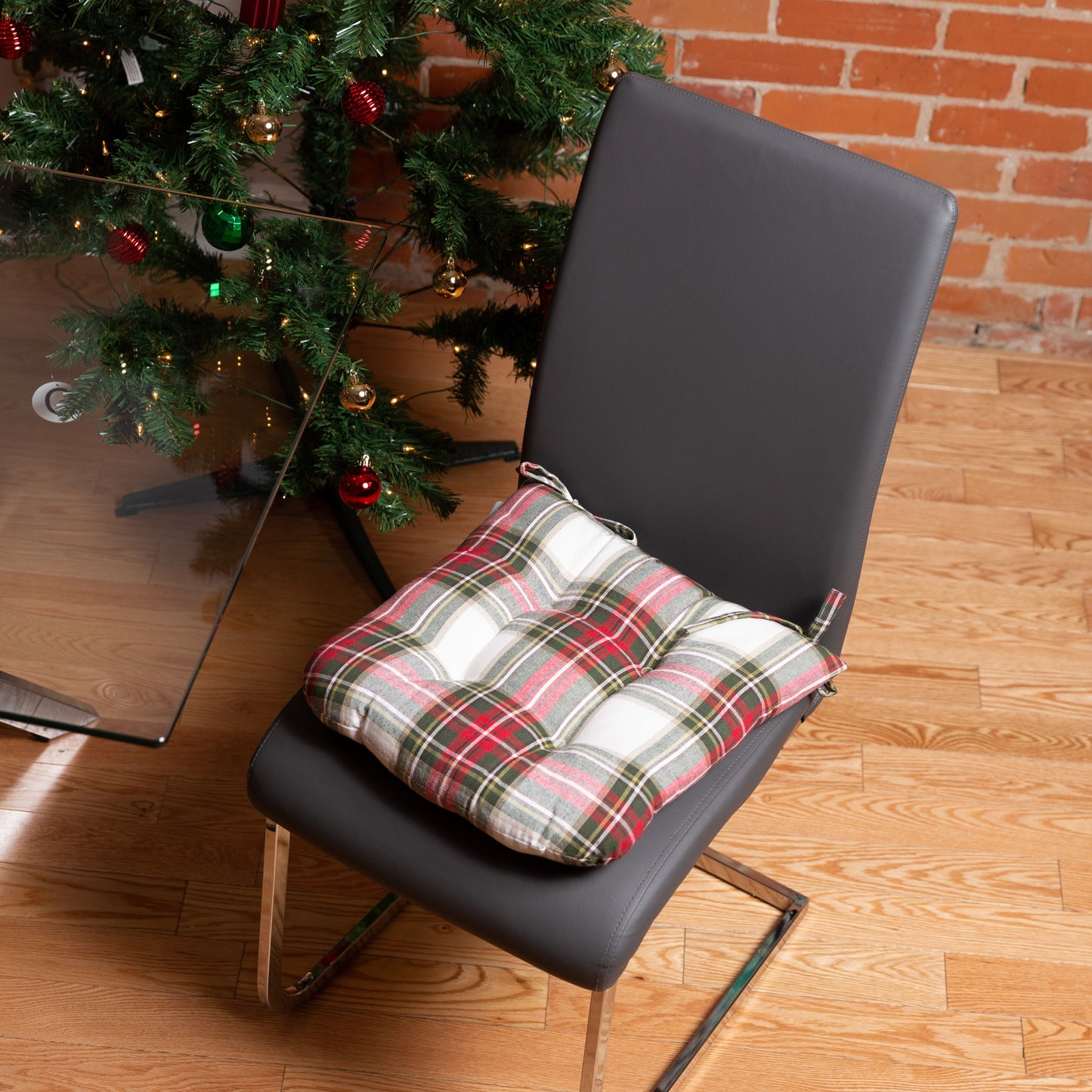 Celebration Plaid Cotton Chairpads